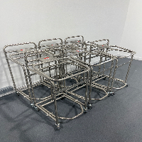 Set of 6 Pedal Bin Trolley Carts, Racking, and Shelving image 0